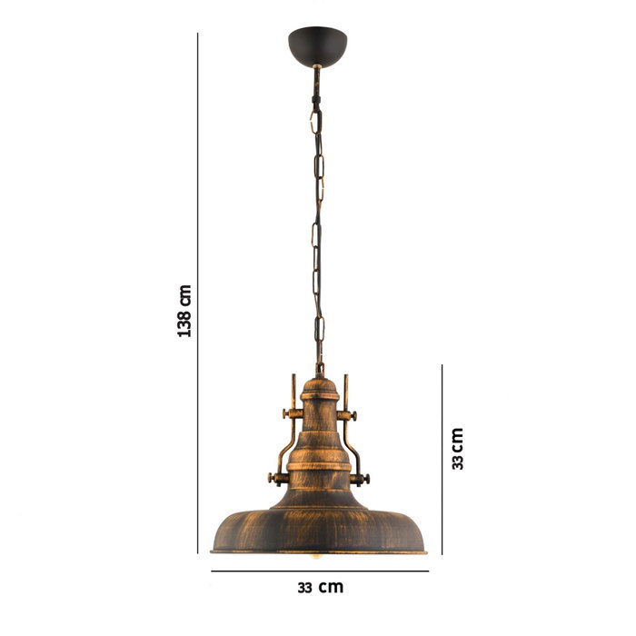 Opviq Lámpara de Araña RT-7 Vintage con Altura Ajustable para Salón o Comedor, Elegante Diseño Metálico