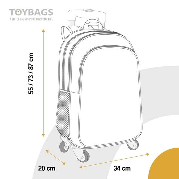 Toybags Mochila Primaria Naruto Itachi T963 Doble Compartimento Adaptable a Carro Negro 44 x 30 x 20 cm