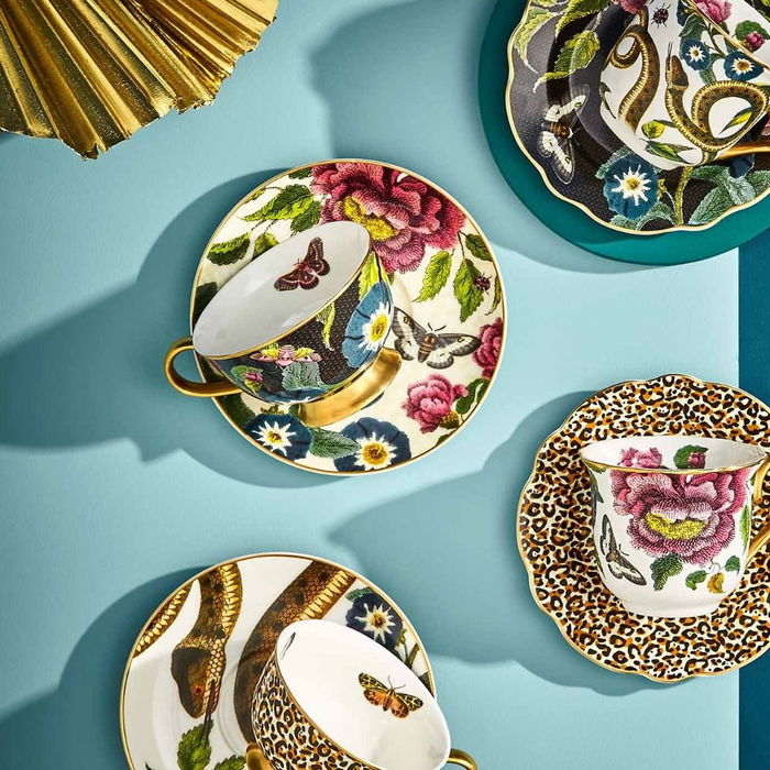 Spode Creatures Taza de Té con Plato 200 ml Negra