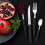Tramontina Tenedor de Mesa Ipanema Negro 19,1 cm Acero Inoxidable Polipropileno Juego 3 uds