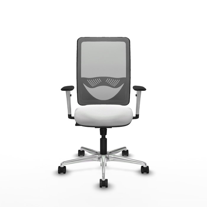 PIQUERAS Y CRESPO Silla de oficina Zulema con mecanismo Sincro, Blanco y Gris PIQUERAS Y CRESPO Silla de oficina Zulema con mecanismo Sincro, Blanco y Gris