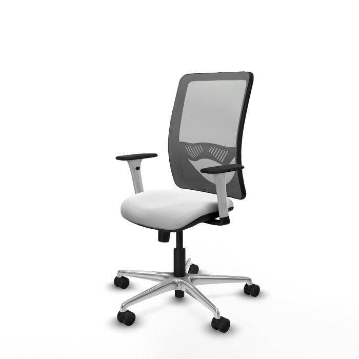 PIQUERAS Y CRESPO Silla de oficina Zulema con mecanismo Sincro, Blanco y Gris PIQUERAS Y CRESPO Silla de oficina Zulema con mecanismo Sincro, Blanco y Gris