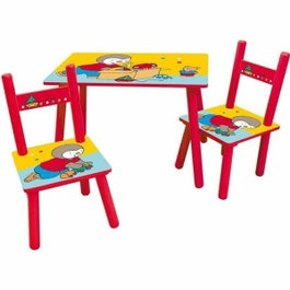 Fun House Mesa rectangular y 2 sillas para niños