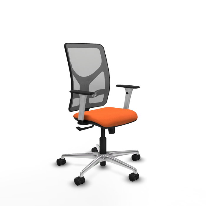 PIQUERAS Y CRESPO Silla de oficina Motilla con mecanismo Sincro, Naranja y Gris PIQUERAS Y CRESPO Silla de oficina Motilla con mecanismo Sincro, Naranja y Gris