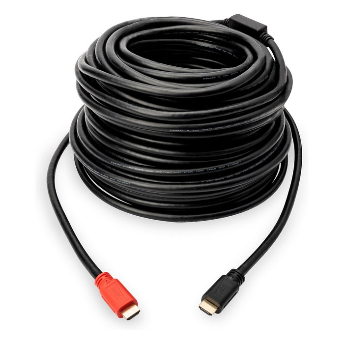 Digitus Cable HDMI Ethernet, Amplificador, 20m, Negro