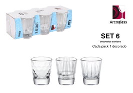 La Mediterranea Set de 6 Chupitos Surtidos Secret 50cc acabado plata (18 cajas)
