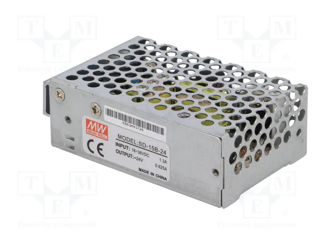 MEAN WELL SD-15B-24 Convertidor DC/DC 15W 24VDC MEAN WELL SD-15B-24 Convertidor DC/DC 15W 24VDC