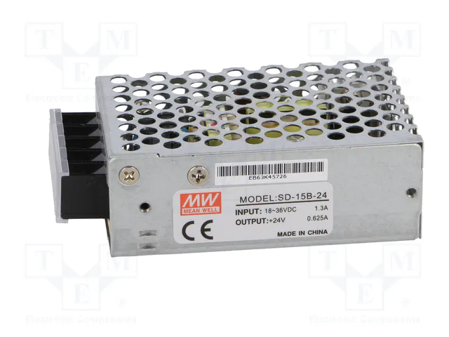 MEAN WELL SD-15B-24 Convertidor DC/DC 15W 24VDC MEAN WELL SD-15B-24 Convertidor DC/DC 15W 24VDC