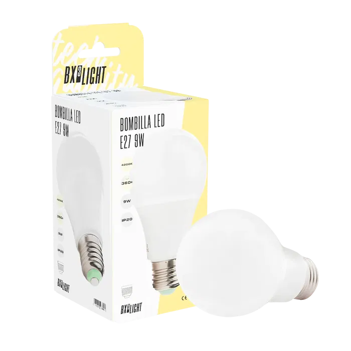 BX3 LIGHT Bombilla LED E27 9W 810 Lumenes Blanco Frio 6000K 40000 Horas BX3-ED-B3-E27-9W-WW