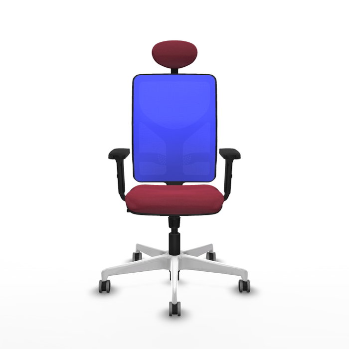 PIQUERAS Y CRESPO Silla de oficina Motilla con mecanismo Sincro, Granate y Azul
