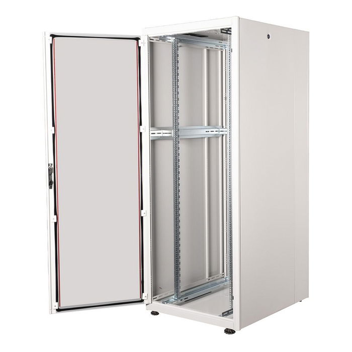 ROLINE 26.21.0044 Rack de 19 Pulgadas, Gabinete de Red 42U, 800x1000 mm (BxT), 600 kg, Puerta de Vidrio Gris