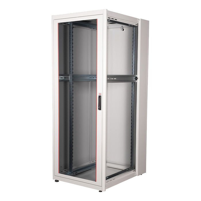 ROLINE 26.21.0044 Rack de 19 Pulgadas, Gabinete de Red 42U, 800x1000 mm (BxT), 600 kg, Puerta de Vidrio Gris