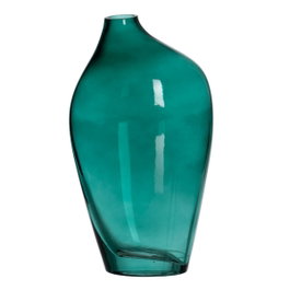 Ixia Jarrón Verde de Cristal Decoración 12,50 x 8,50 x 24 cm