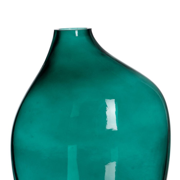 Ixia Jarrón Verde de Cristal Decoración 12,50 x 8,50 x 24 cm
