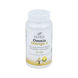 BETULA Omnia Omega 3 60 Cápsulas - Ácidos Grasos EPA y DHA para la Salud Cardiovascular y Cerebral