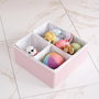 Aberto Design Set Organizadores Fieltro Color Polvo 28x13x28 cm, 13x13x28 cm, 13x13x13 cm