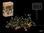IBERGARDEN Tira de luz solar de 11m con 100 LEDs luz cálida