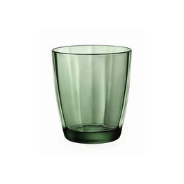 Bormioli Vaso Agua Pulsar, Verde, 39 cl / 390 ml, Vidrio, 103 mm Alto x 91 mm Diámetro (Set de 6)