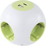 Rev PowerGlobe Cubo de Enchufes 4 Tomas con USB Blanco-verde 1,4 m