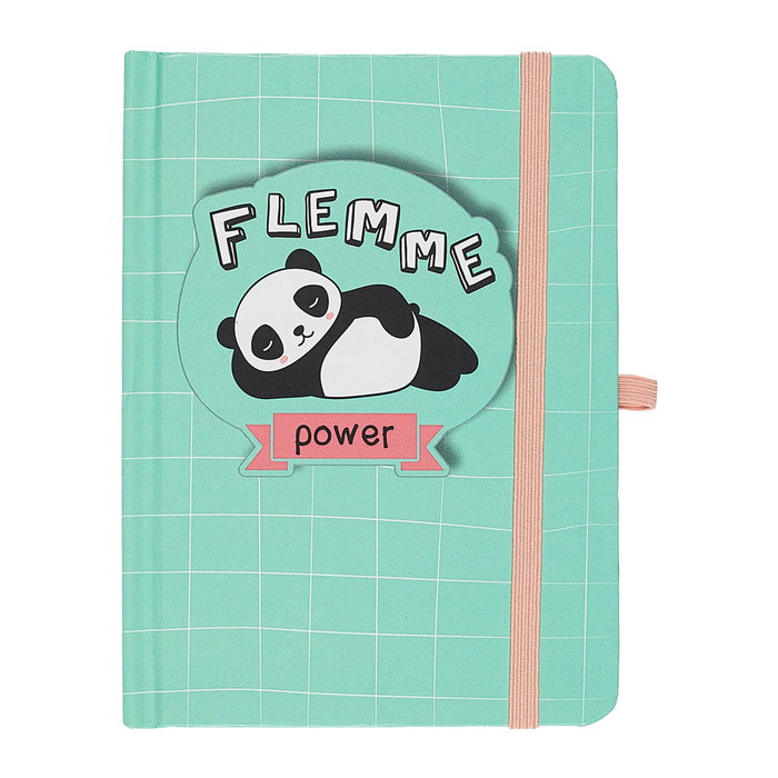 The Concept Factory Libreta DINA6 con Cierre Elástico Kawaii - My Funny Papet, Tostada/Panda/Gato, Certificado FSC