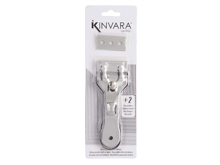 Kinvara Rascador Especial Vitrocerámica con 2 Recambios, Metal, 13.5x1x4.5 cm (Set de 48)