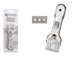 Kinvara Rascador Especial Vitrocerámica con 2 Recambios, Metal, 13.5x1x4.5 cm (Set de 48)