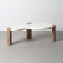 Mesa Centro Blanco-Natural Dm Salón 125 X 60 X 41 cm