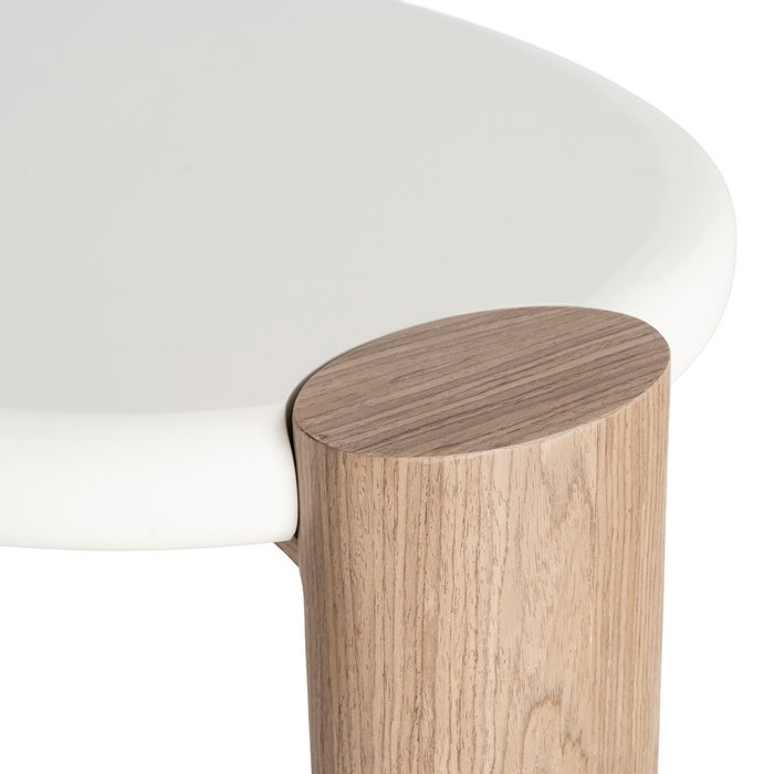 Mesa Centro Blanco-Natural Dm Salón 125 X 60 X 41 cm