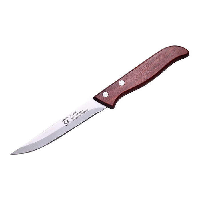 San Ignacio Cuchillo Multiusos Hoja Acero Inoxidable 10 cm Mango Madera