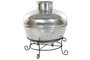 DKD Home Decor Jarrón XL de Aluminio y Soporte de Hierro 75x75x90 cm