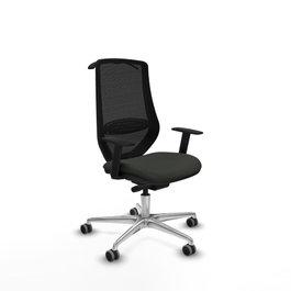 PIQUERAS Y CRESPO Silla de oficina Mardos con mecanismo Sincro/Traslack Negra