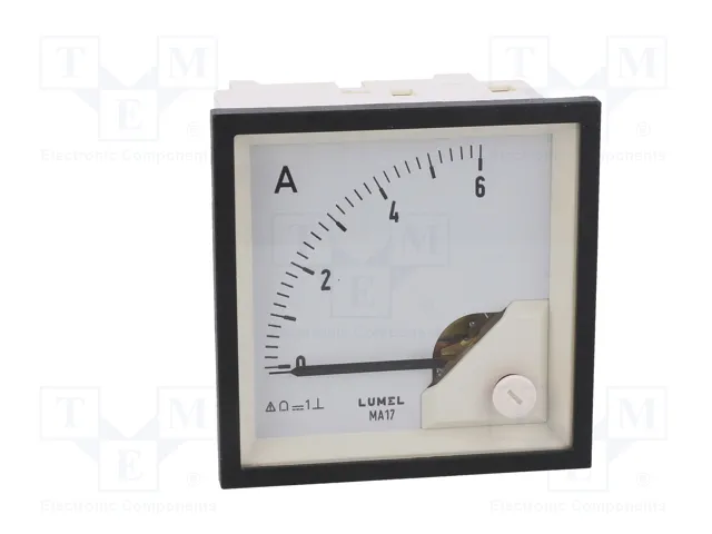LUMEL Amperímetro Analógico para Panel 0-6A DC Clase 1,5 LUMEL Amperímetro Analógico para Panel 0-6A DC Clase 1,5