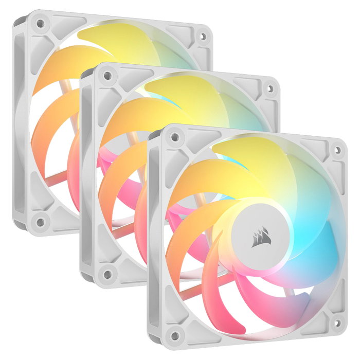 Corsair RS120-R ARGB Ventilador de caja 12 cm Blanco (Pack de 3)