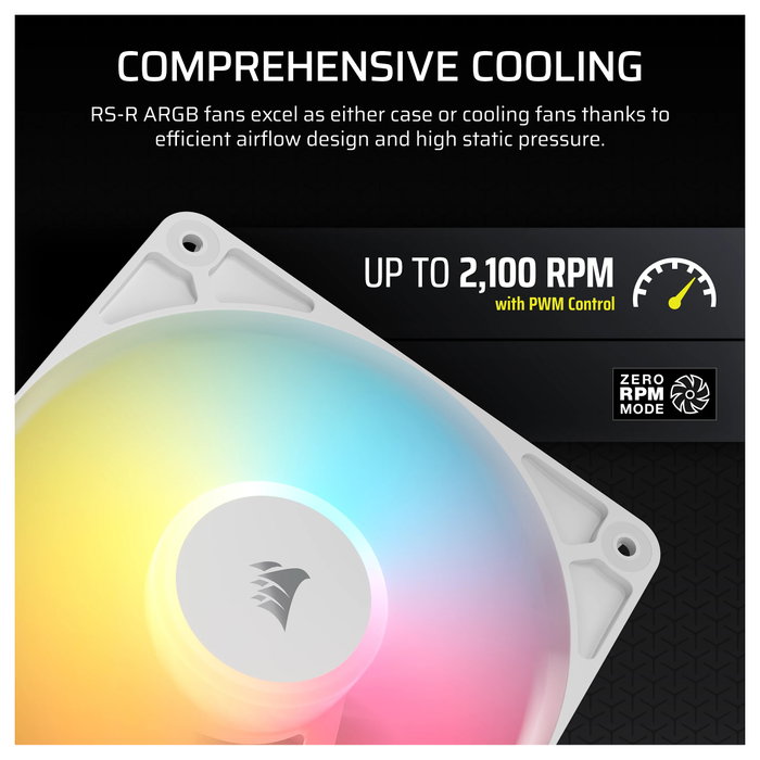 Corsair RS120-R ARGB Pack de 3 Ventiladores 120 mm Blanco