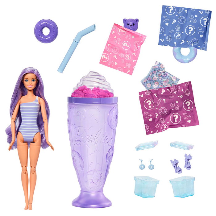 Mattel Barbie Pop Reveal Dulces Donut Dreams con vaso morado