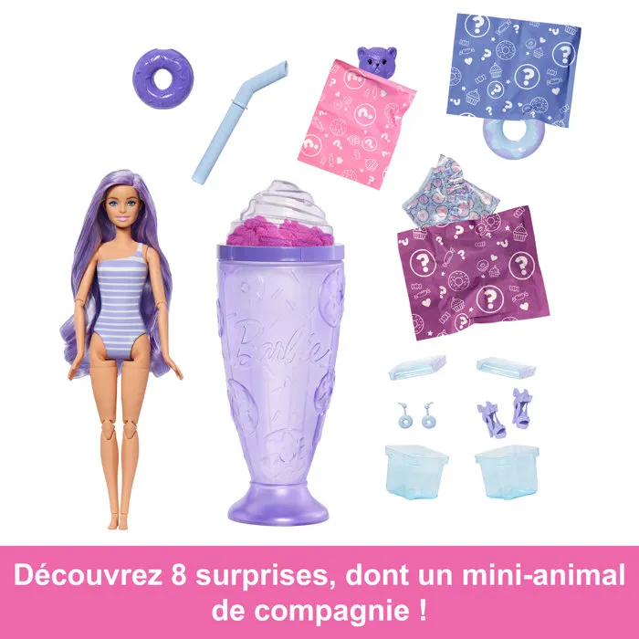 Mattel Barbie Pop Reveal Dulces Donut Dreams con vaso morado