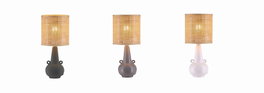 DKD Home Decor Lámpara de Sobremesa de Cerámica y Ratán Surtido de 3 Colores (Pack de 6)</html>