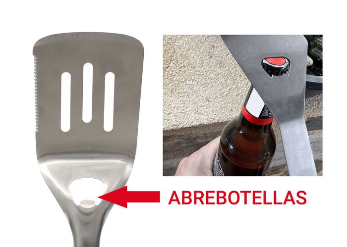 Algon Bbq Pala Barbacoa Acero 44 cm Largo x 9 cm Ancho x 2 cm Alto (12 Unidades) Algon Bbq Pala Barbacoa Acero 44 cm Largo x 9 cm Ancho x 2 cm Alto (12 Unidades)