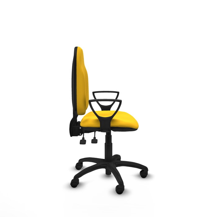 PIQUERAS Y CRESPO Silla de oficina Algarra con mecanismo Asincro, Similpiel Amarillo PIQUERAS Y CRESPO Silla de oficina Algarra con mecanismo Asincro, Similpiel Amarillo