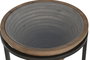 DKD Home Decor Mesita Auxiliar Abeto y Cristal 46x46x55,5 Natural