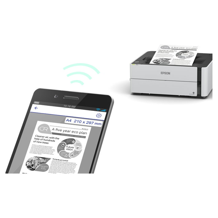 Epson EcoTank ET-M1180B Impresora Monocromo A4, Dúplex, PCL