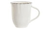 DKD Home Decor Mug Cottage Blanco Marron Porcelana 6 Unidades 250ml Apto Microondas y Lavavajillas 11.5 x 8.3 x 9.6 cm