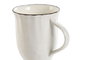 DKD Home Decor Mug Cottage Blanco Marron Porcelana 6 Unidades 250ml Apto Microondas y Lavavajillas 11.5 x 8.3 x 9.6 cm