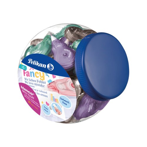 Corrector Cinta Pelikan Fancy Roller 5 Mm X 6 M Bote De 20 (301961) Corrector Cinta Pelikan Fancy Roller 5 Mm X 6 M Bote De 20 (301961)