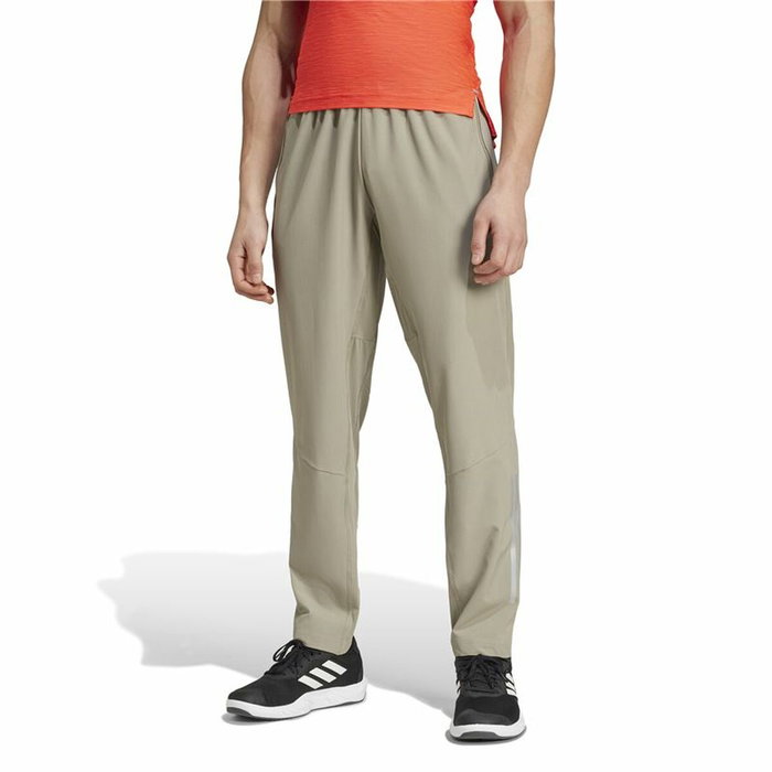 Pantalón Largo Deportivo Adidas Gym+ 3S Gris Hombre