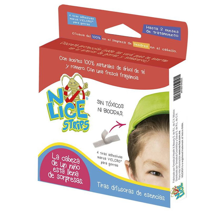 NO LICE Tiras auto-adhesivas antipiojos 2ud