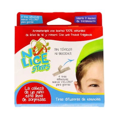 NO LICE Tiras Antipiojos Auto-Adhesivas 2Ud