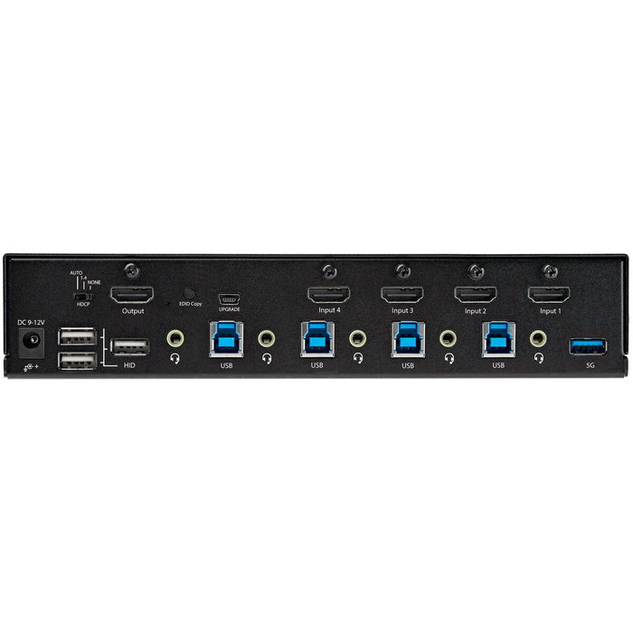 StarTech.com Conmutador KVM de 4 Puertos HDMI 2.0 4K 60Hz con Hub USB 3.0, SV431HU34K6