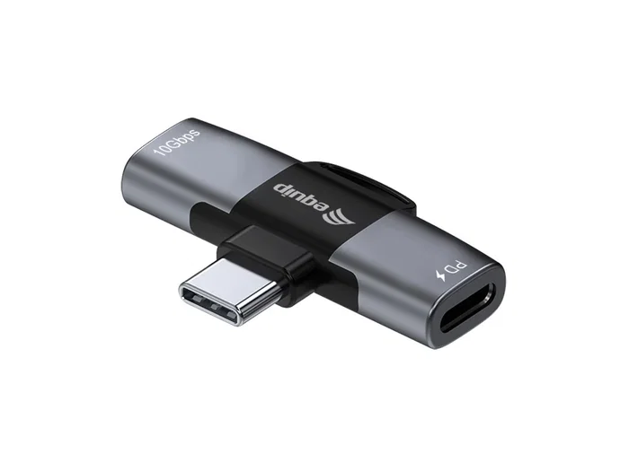 Equip Adaptador USB-C a 2x USB-C 10Gbps PD 100W Gris Equip Adaptador USB-C a 2x USB-C 10Gbps PD 100W Gris
