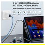 EQUIP Adaptador USB-C a Doble USB-C 10 Gbps 100W PD Aluminio Gris, Referencia 133479